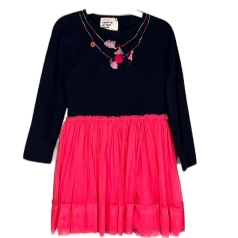 Mim-Pi Blue And Pink Tulle Dress Size 5/6 Years Old